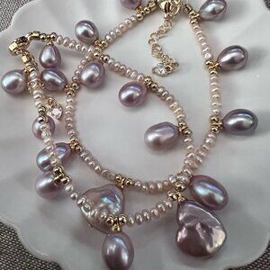 Modern _ Natural Metallic AA+ Freshwater pure  pearls(3mm)Single Piece Bracelets